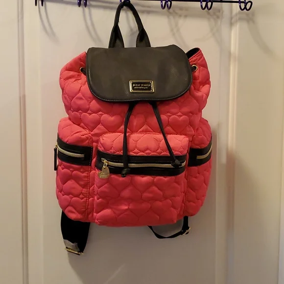 Betsey Johnson | Bags | Betsey Johnson Pink Fabric Quilted  display picture 1